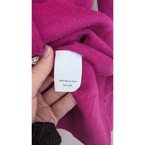 J Crew 100% Merino Wool Cardigan Sweater Top Style 99545 Size Small Pink Pockets - Picture 5 of 9